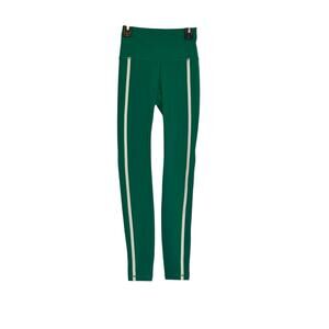 Gilly Hicks green white trim pull on leggings size XS